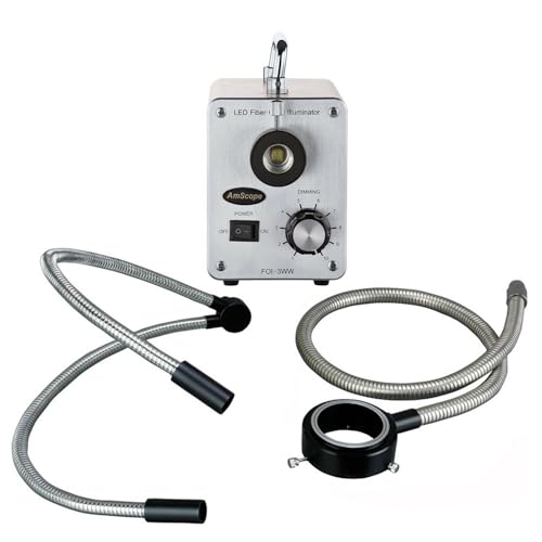 Image of AmScope LED-30WYR 30W LED Fiber Optic O-Y Light Microscope Illuminator