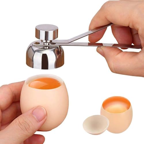 Stainless Steel Egg Topper, Cutter Handheld Egg Opener Kitchen Gadget for Raw or Soft Hard Boiled Egg, Dishwasher Safe