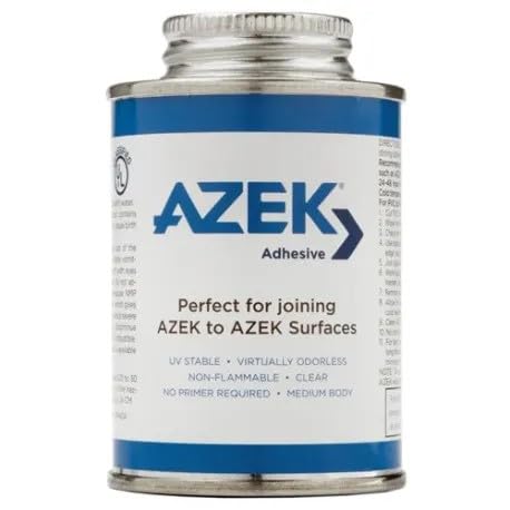 Azek PVC Cement, 16 Fl Oz, Clear, Liquid, AZEK Bonding Adhesive
