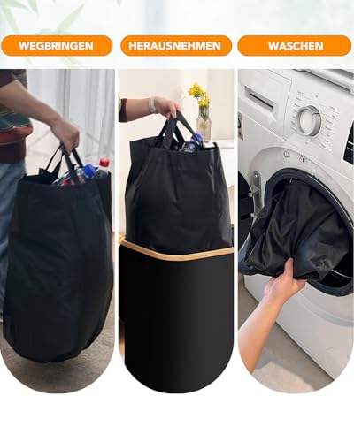 SOUTHGATE Zusätzliche Innentasche [XXL Tragetasche] für Pfandflaschen Aufbewahrung, Wasserdicht & Verdickt Ersatztasche Für 140L Pfandflaschen Sammelbehälter, 1 Stück, Schwarz