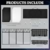 Portable DJ Booth Facade Stand, Foldable DJ Table 40 x 20 x 45 Tabletop, DJ Facade Station for DJ Controller, Mixer & LaptopEvents&Parties Includes Carry Bag&Two Metal Corner Tables.