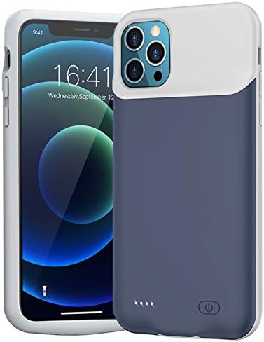 Battery Case for iPhone 12/12 Pro, 7000mAh Slim Portable Protective Charging case Compatible with iPhone 12/12 Pro (6.1 inch) Rechargeable Battery Pack Charger Case (Blue)