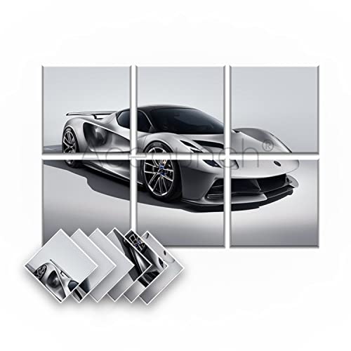 Acepunch 6 Pcs Decorative DIY Felt Wall Art Acoustic Panel Display Sound Reducing Barrier & Noise Reduction for Recording in Studio Room & Home Strong Adhesive Car Design B 23.6 x 35.4 in AP1227