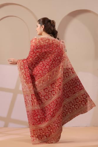 Image of TAMAIRA FASHION Mulmul Pure Cotton Saree For Woman Warli Batik Printed |Office Wear Daily Wear Sarees For Women Without Blouse Piece(Available in 11 Colours)