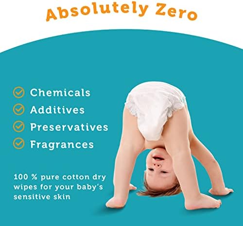 Whoopsie Wipes β The Original 100% Pure Cotton Dry Baby Wipes (600 Count) - 2