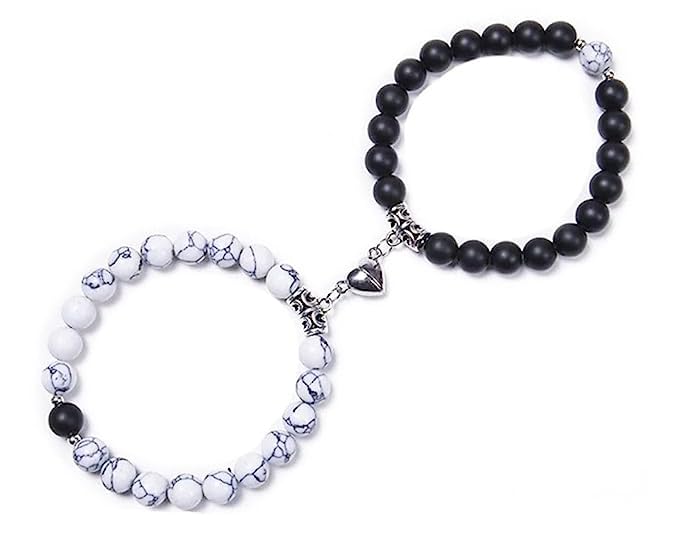 Amaal Couple bracelets for girls boys boyfriend girlfriend propose proposal Heart Magnetic Stainless Steel Bracelets Chain for Men Women Valentines Day couple gifts lovers couples friendship 299 (B0CDXT9VGX) Amazon Price History, Amazon Price Tracker