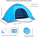 Hibtn Pop Up Tent,Instant Outdoor Camping Tent,UV UPF 50+ for 1 Person,Foldable Automatic Lightweight Beach Tent Sun Shelter, Easy to Install, Suitable for Family Picnic,Fishing,Hiking,Traveling - Image 2