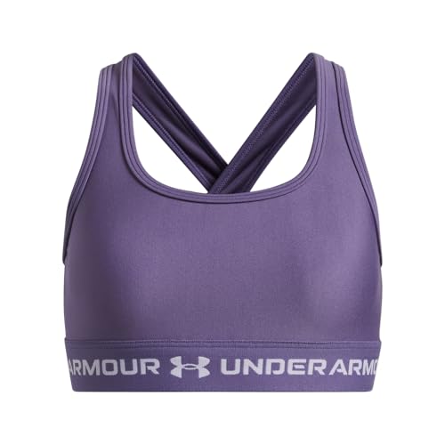 Image of Under Armour Kids Cross-Back Mid-Impact Sports Bra (Big Kid)