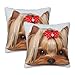 KTQUZCLF Yorkshire Terrier poszewka na poduszkę 40 cm x 40 cm, opakowanie 2 poszewek na poduszki, kwadratowe poszewki na poduszki do salonu, na sofę, do sypialni
