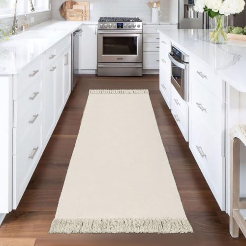 Tapis de couloir bohème rustique 61x183 cm coton - 2