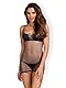 Obsessive Women’s Redella Chemise S/M Jumpsuits and Camisoles, Negro (Negro)
