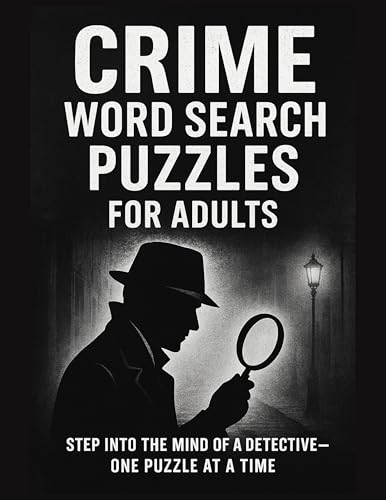 Crime Word Search Puzzles for Adults (Kindle Scribe Only) : One puzzle per page, Includes Full Solutions