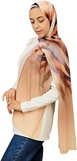 سكارف شيفون مطبوع للنساء متعدد الالوان A101