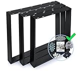 2x Ariana Home - Tischkufen - Tischbeine Tischgestell Möbelfüße aus Metall - (Couchtisch Esstisch Schreibtisch Wohnzimmertisch & andere Möbel) - 70x72 Schwarz