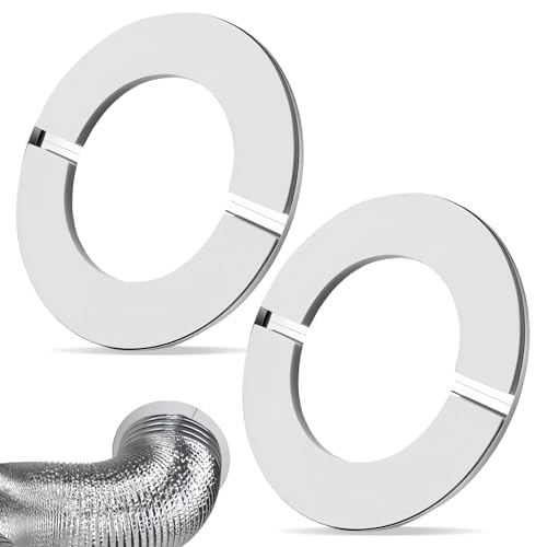 BORDEAG Stainless Steel 160 mm Pipe Rosette, 2 Pieces, Split Pipe Covers, Exhaust Pipes Rosette, Chimney Attachment
