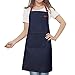 MaoXinTek Denim Lavoro Grembiule di Jeans con Tasca, Grembiuli da Cucina Regolabile Chef Donna Uomo per Coffee Bar Barbecue Gardening, Blu