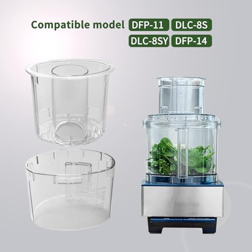 Image of DLC-018BGTX (DLC-018BGTX-1) Large Pusher and Sleeve Assembly Fit for Food Processors, Compatible with Cuisinart Tritan Custom Food Processor DFP-14BCN, DLC-8S, DFP-14, DFP-11