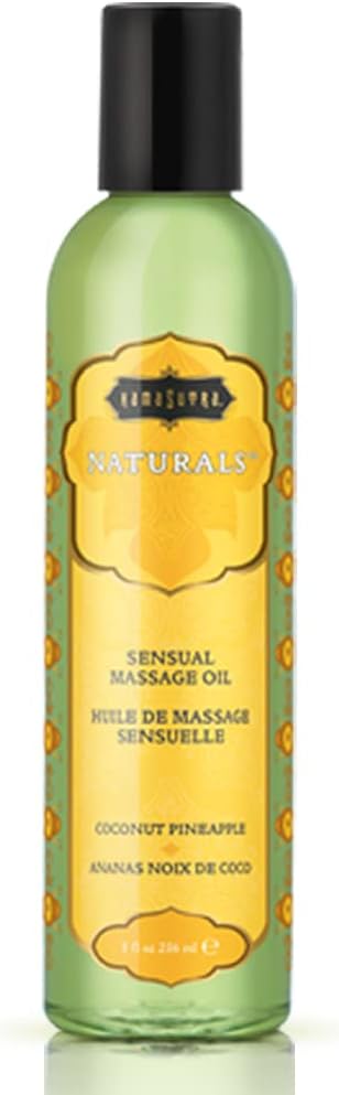 Naturals Massage Oil, Coconut Pineapple, 8 Ounce