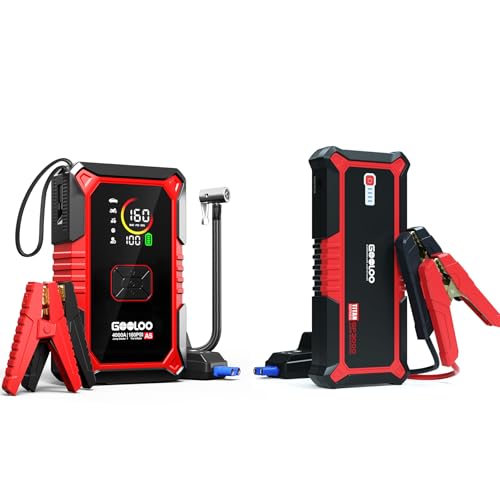 GOOLOO A5 Jump Starter with Air Compressor & GP3000 Jump Starter - Detailed View