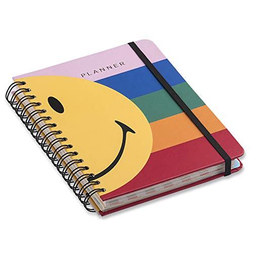 Planner Wire-o Smiley Listras, Cicero, 3564, Multicolorido, Mensal e Semanal, 96 Folhas, Papel Pólen
