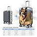 QSMBNET Travel Luggage Cover Running german shepherd dog Spandex Suitcase Protector Washable Baggage Covers Fashion Elastic Scratch-Resistant Luggage Cover Protector Fits 18-32 Inch Luggage