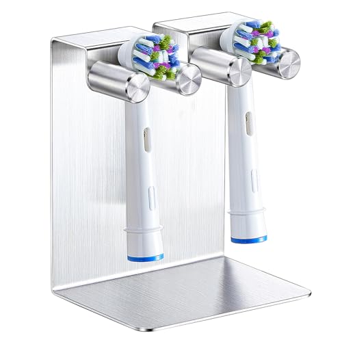 YAYINLI Electric Toothbrush Head Holder, Stainless Steel Electric Toothbrush Holder, Toothbrush Head Stand, Toothbrush Holder Wall Mounted or Desktop, Adhesive Tooth Brush Head Holder for Bathroom