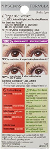 Physicians Formula Organic Wear 100% Natural Origin Lash Boosting Mascara, Ultra Black, 0.26 Ounce #TOP2