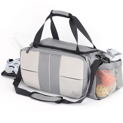 ZUMWORGION&reg; Pickleball Bag for Men & Women &ndash; 40L Duffle with Thermal Paddle Pocket, Shoe...