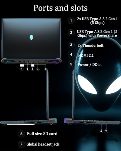 Image of Alienware (2025) 18 Area-51 Gaming Laptop • Intel Ultra 9 275HX • GeForce RTX 5080 16GB GDDR7 • 18 inch QHD+ 3000Hz, Wi-Fi 7, Ai NPU • Quad Fan Cooling • AlienFX RGB • 64GB DDR5, 1TB SSD • 4K Camera