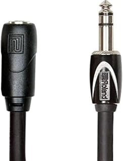 Roland 25Ft /7.5M Headphone Extension Cable, 1/4" Trs Male To Female - Rhc-25-1414, Black