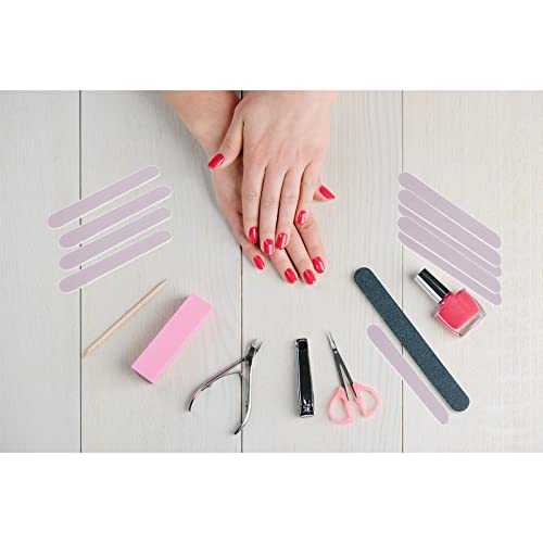 Mini Nail Files Bulk (100 Pcs), Double Sided Emery Board Nail File For Nature Nails, Manicure Tool Set Disposable Colorful Nail File For Home Salon Use Travel Size For Men Women Kids Wood Board Gray #TOP4