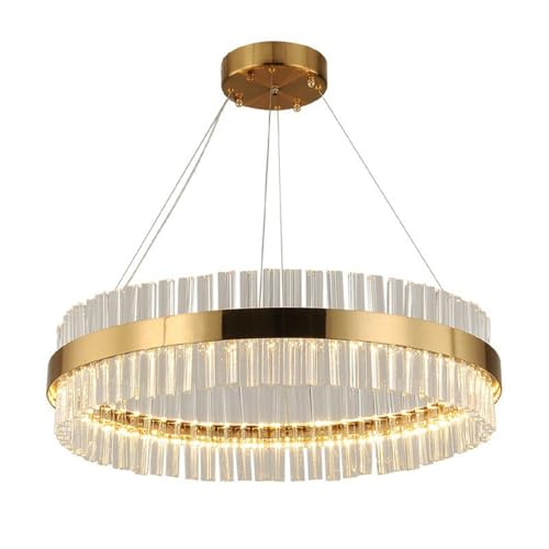 Suspension réglable en hauteur luminaire LED cristal salle à manger