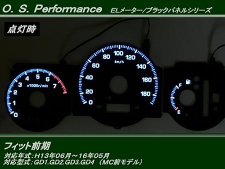 Amazon ホンダ01 03フィット前期 ｅｌメーター ブラック メーターパネル 車 バイク