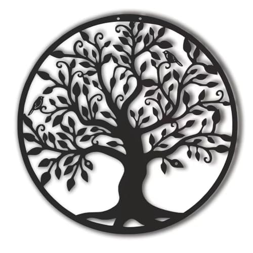 WLLWMYLY Arbol de la vida pared,mega decoración pared metal,Simboliza la vida eterna cuadro del arbol de la vida, Adecuado para paredes de salones, jardines, dormitorios y oficinas, (40 * 40cm)