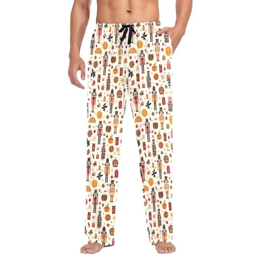 Christmas Soldiers Men's Pajamas Pants Cotton Sleep Bottoms Pants Lounge Sleepwear - S