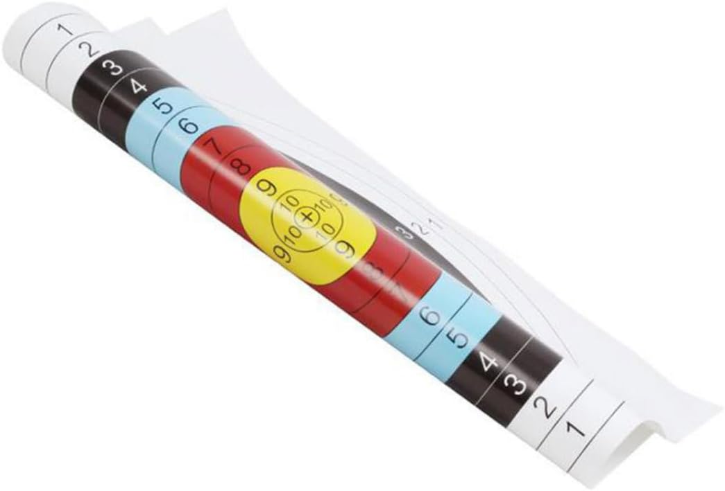Archery Target Paper, 20PCS Replaceable Archery Practice Training Full Ring Target Paper Full Ring ..