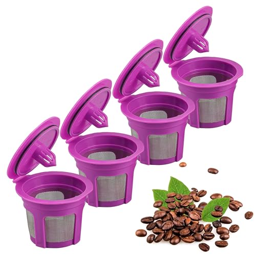 Image of Irmidi 4 Pack K Cups Coffee Filters Compatible with Keurig Brewers 1.0 and 2.0Coffee Makers - Universal Kcup Filters Fit Refillable Kcup Coffee Pods