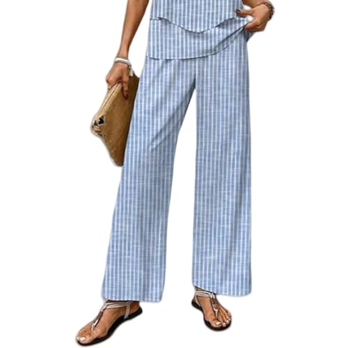 Plus Size Outfits for Women 2 Piece Lounge Sets Square Neck Tank Tops Wide Leg Trousers Matching Pant Suits Casual2