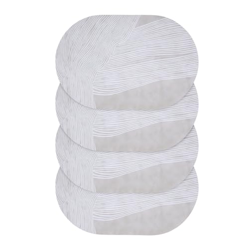 Sets de table ovales en cuir chic et isolants pour table de luxe