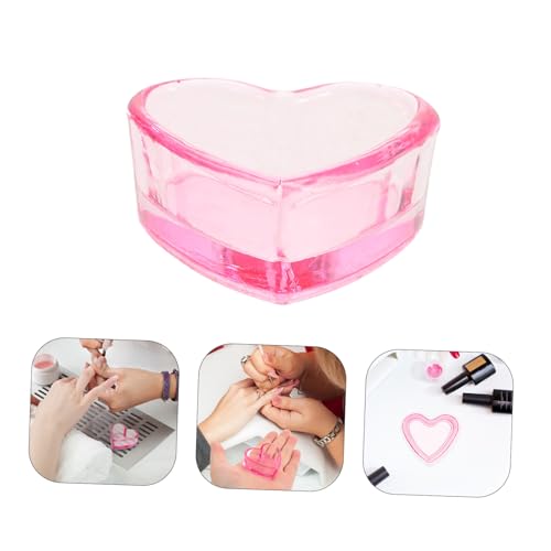 Plato para esmalte acrílico en forma de corazón miniatura 2