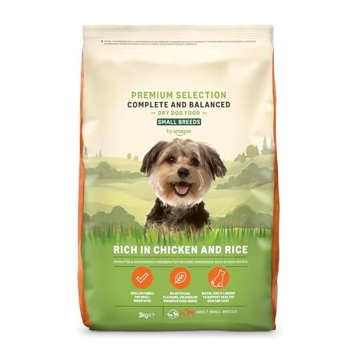 Marca Amazon - Lifelong - Alimento seco completo para perros (razas pequeñas) rico en pollo y arroz, 3 kg (Paquete de 1)