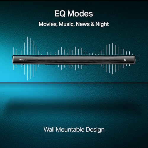 Image of Boat Aavante Prime 5.1 5050D, Dolby Audio, 500W, 5.1CH w /Wired Subwoofer & Wireless Satellites, Scan QR Code for Installation Bluetooth Sound bar, Home Theatre Soundbar Speaker (Premium Black)