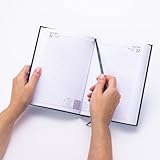 evelay 2027 Diary A4 A5 Page a Day - Hardback Planner Organiser Journal with 70gsm Paper & Ribbon Marker - Ideal for Work, School & Personal Planning (A5, Navy) - Image 4