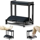 Atoping Double Step Foot Rest Under Desk with 4 Heights (Black)
