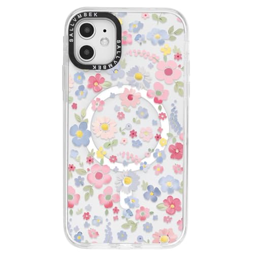 Coque iPhone 11 transparente MagSafe anti-choc qui protège avec élégance fleurie