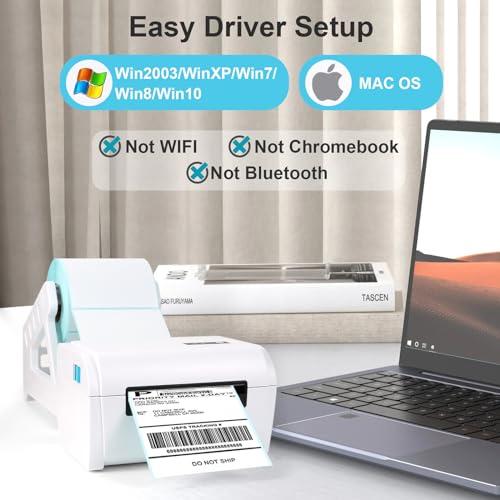 Image of NUCOUN USB Shipping Label Printer, 4x6 Thermal,Support Windows /Mac,High Speed Inkless Label Printer for Small Business,Supports UPS FedEx