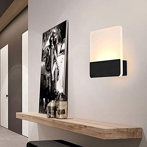 Lámpara de pared interior para pasillo acogedor juego de 2 focos LED decorativos blanco cálido 5