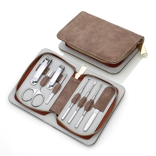 Coupe-ongles et ensemble de manucure complet sous sac à fermeture éclair doré