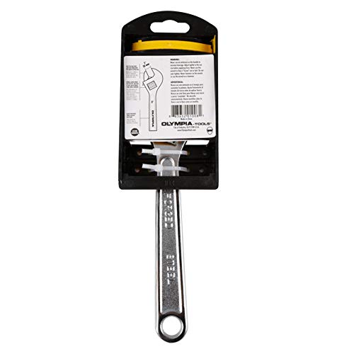 Olympia Tools 01-008 8 Inch Adjustable Wrench, Heavy Duty Drop Forged Steel, Chrome Plated thumb #6