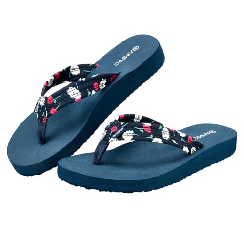 Ampeo Women's Arch Support Flip Flops Comfortable Casual Summer Beach Thong Sandals